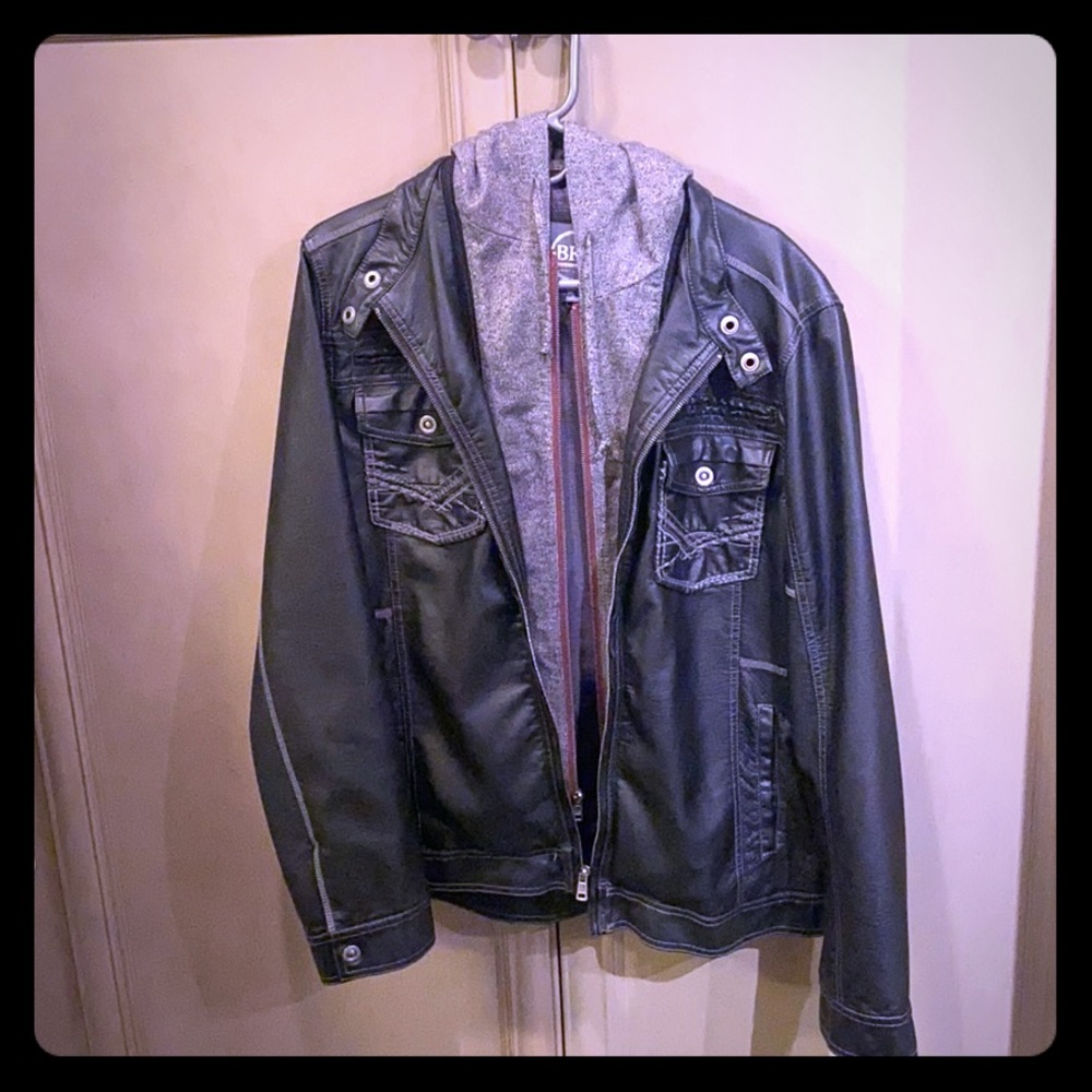 Leather Hoodie Jacket from Buckle 🙌🏼